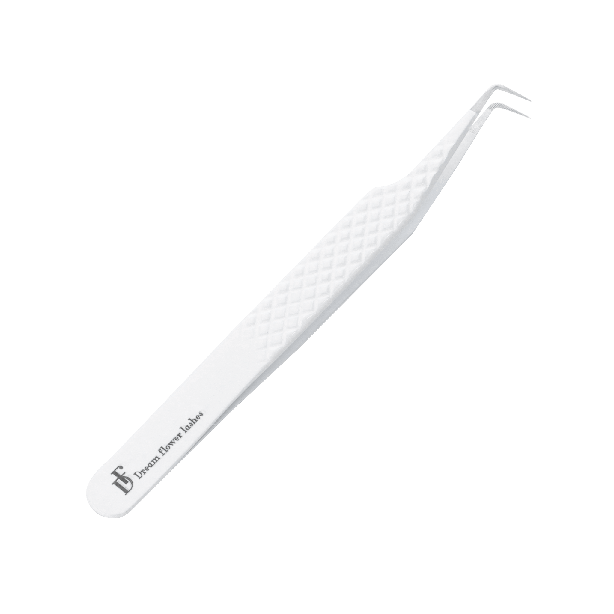 Fiber Tip White Coated Lash Tweezers - DreamFlowerLashes®