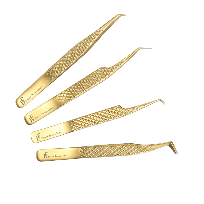 Gold Lash Tweezers - DreamFlowerLashes®