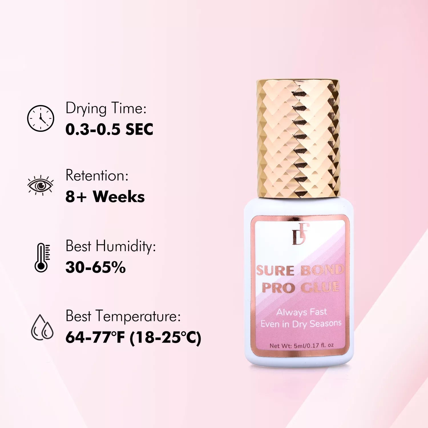 0.3s SURE BOND Pro Lash Glue Low Humidity Lash Adhesive - DreamFlowerLashes®