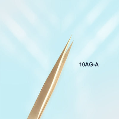 10A Gold A Style Straight Isolation Tweezers For Eyelash Extension - DreamFlowerLashes®