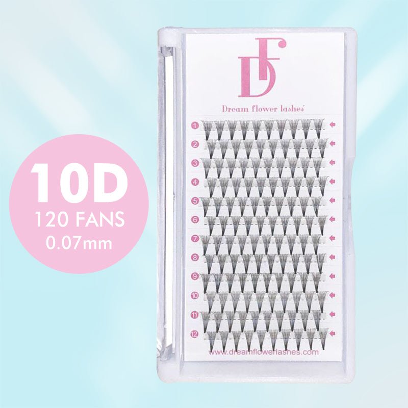 10D Pointy Base 0.07mm Premade Volume Fans - DreamFlowerLashes®