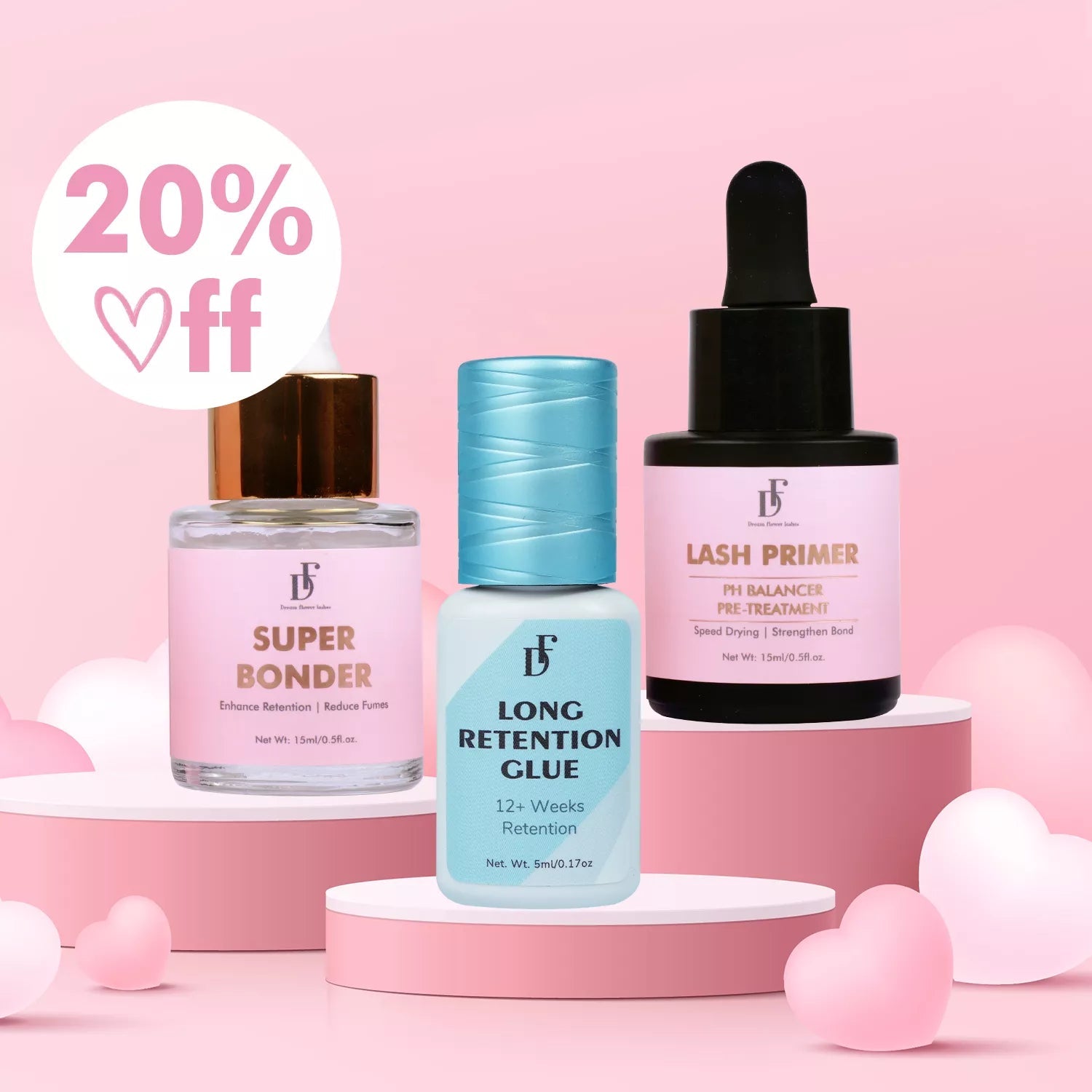 12+ Weeks Lash Retention Combo | 20% OFF - DreamFlowerLashes®