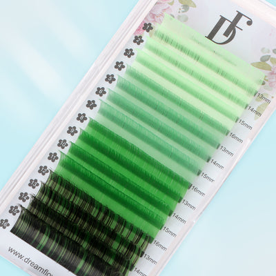 Colored Individual Eyelash Extensions 0.05mm White Ombre Volume Lashes