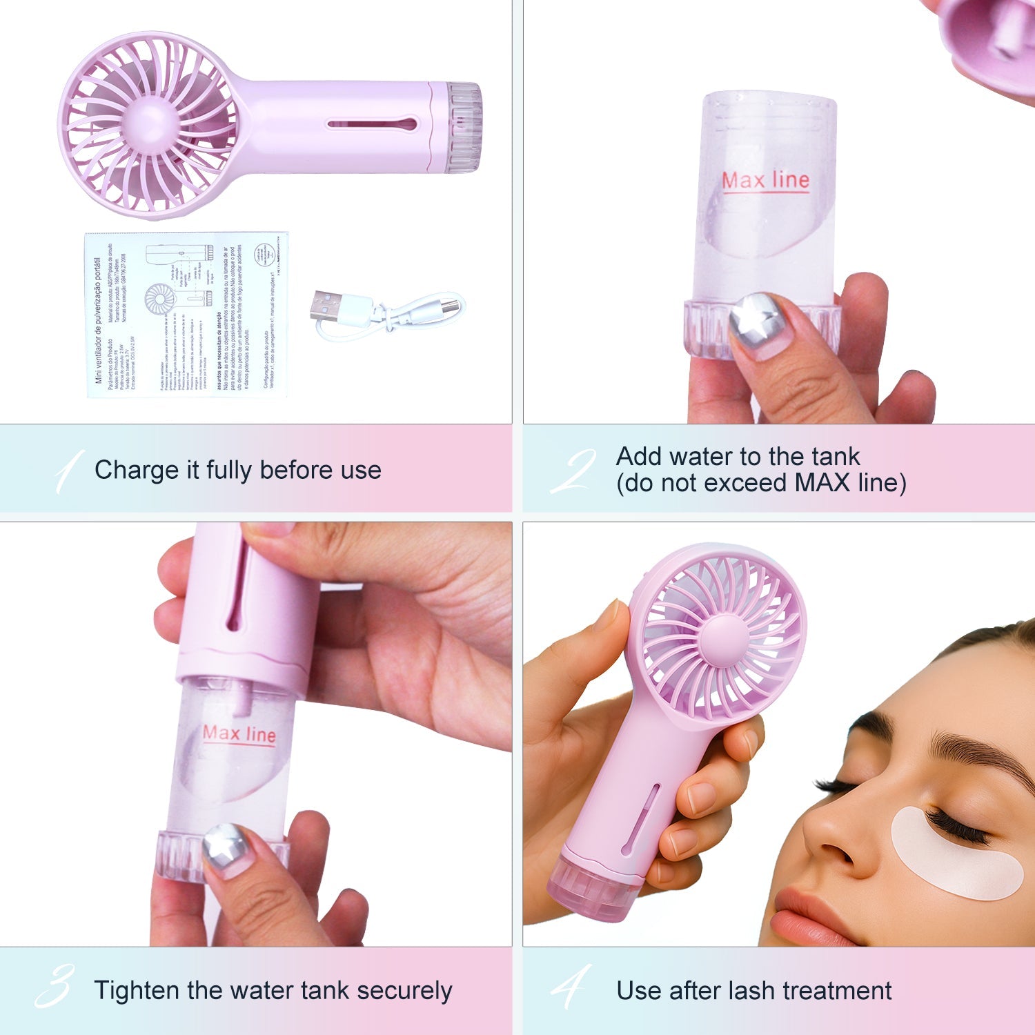 2 - in - 1 Lash Fan + Nano Mister - DreamFlowerLashes®