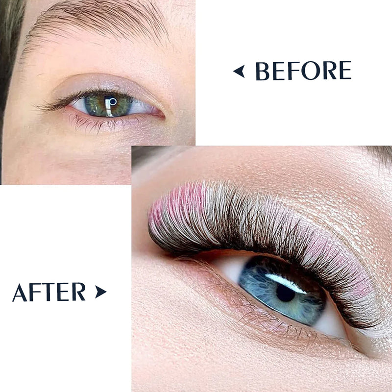 Colored Individual Eyelash Extensions 0.05mm White Ombre Volume Lashes