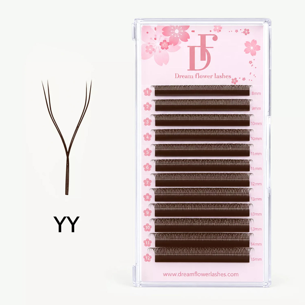 Brown YY Lash Extensions 0.07mm