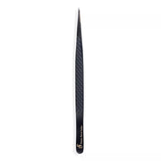 Fiber Tip Lash Tweezers Skinny Straight Black Coated Tweezers | FT-E