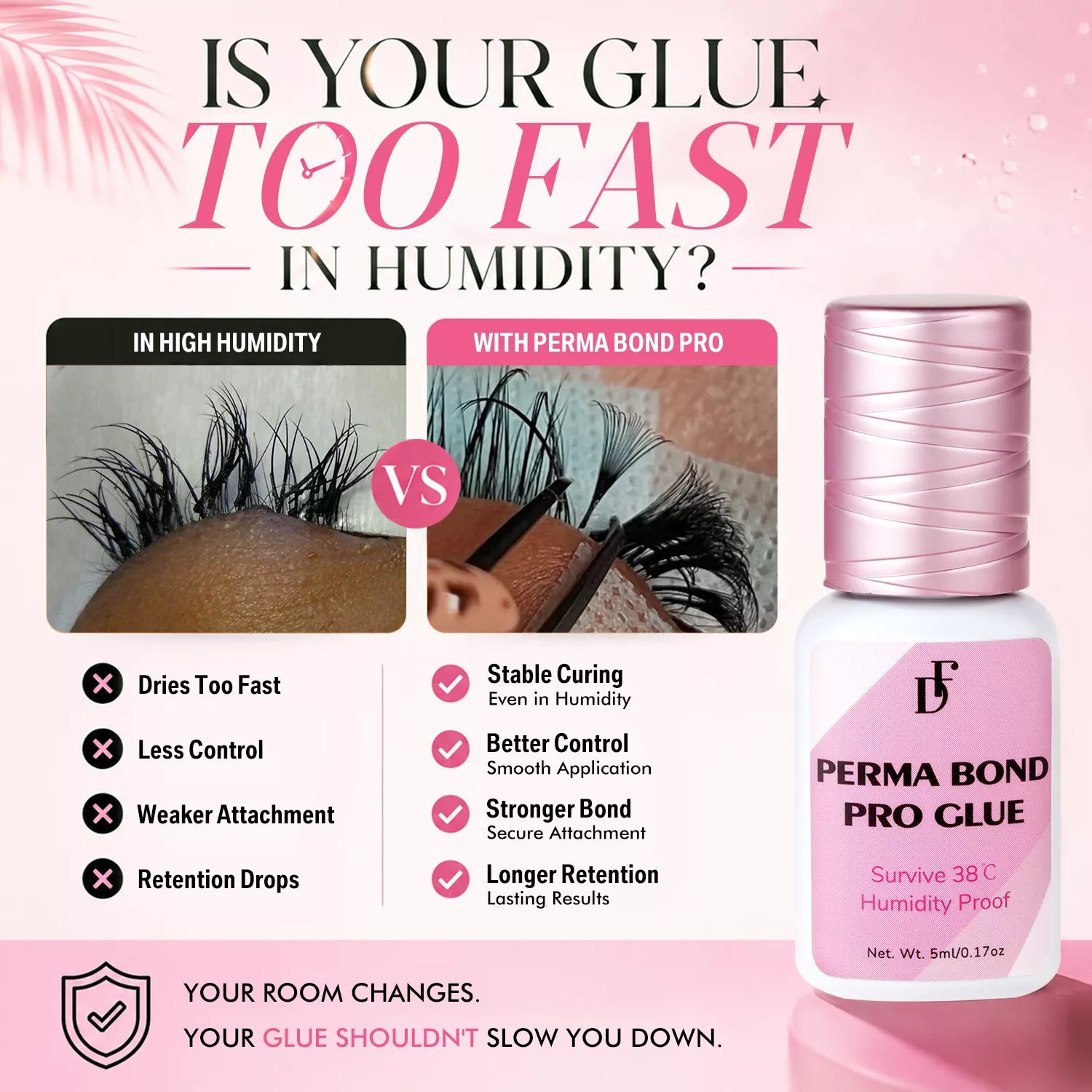 Perma Bond Pro Lash Glue 0.3s | High Humidity Lash Adhesive