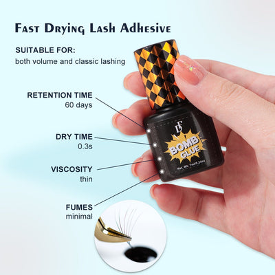 Bomb Glue-1s Fast Drying Extremely Strong Lash Adhesive - DreamFlowerLashes®