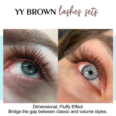 Brown YY Lash Extensions 0.07mm - DreamFlowerLashes®