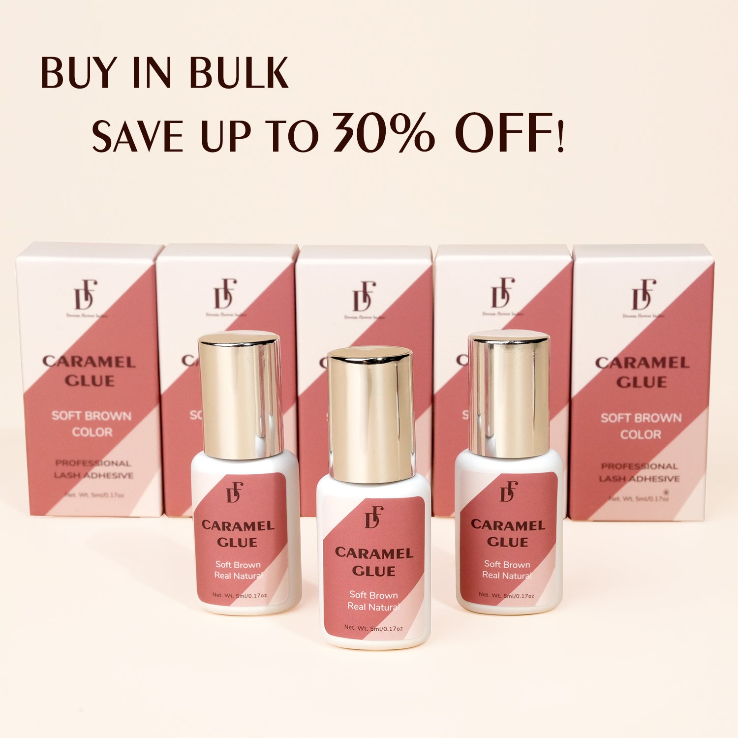 Caramel Lash Glue for Eyelash Extensions 0.5s - DreamFlowerLashes®