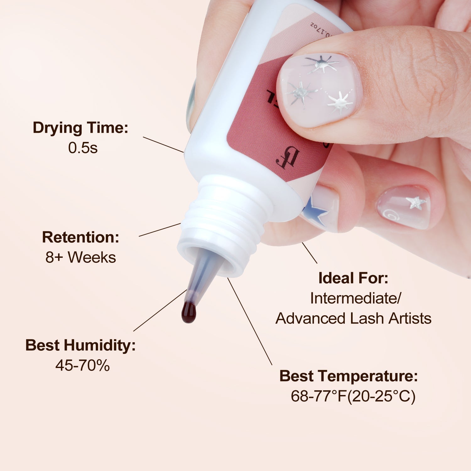 Caramel Lash Glue for Eyelash Extensions 0.5s - DreamFlowerLashes®