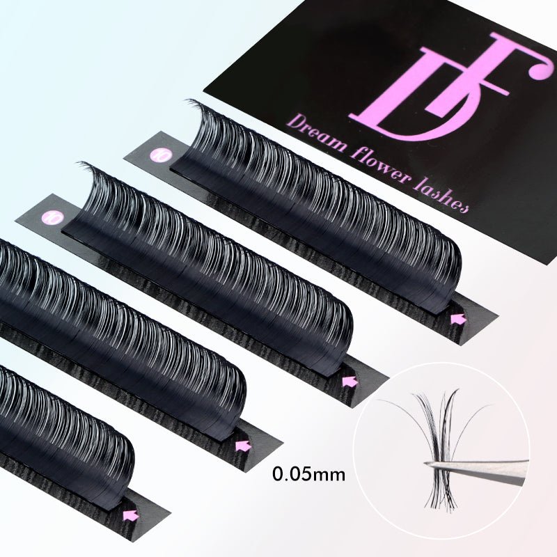 Cashmere Volume Lashes 0.05mm Regular Individual Lash Extensions 21 - 25mm - DreamFlowerLashes®