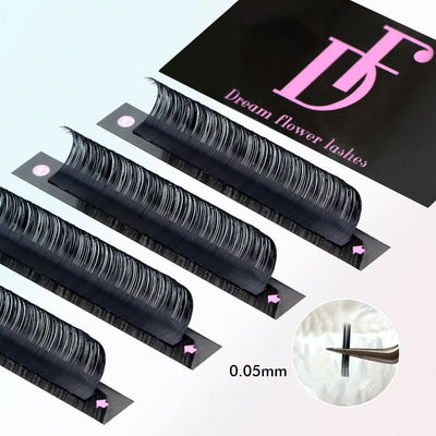 Cashmere Volume Lashes 0.05mm Regular Individual Lash Extensions - DreamFlowerLashes®