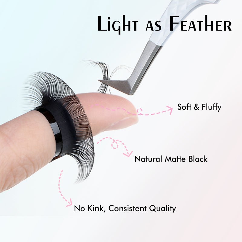 Cashmere Volume Lashes 0.07mm Regular Individual Lash Extensions 21 - 25mm - DreamFlowerLashes®