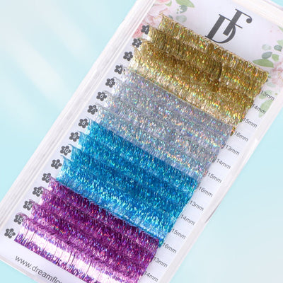 Christmas Glittery Colored Individual Eyelash Extensions 0.05mm - DreamFlowerLashes®