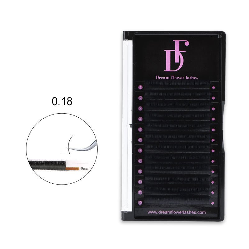 Classic Eyelash Extension 0.18mm Mixed Length 8-15mm - DreamFlowerLashes®