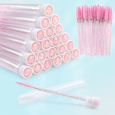 Clear Crystal Handle Eyelash Brushes - DreamFlowerLashes®