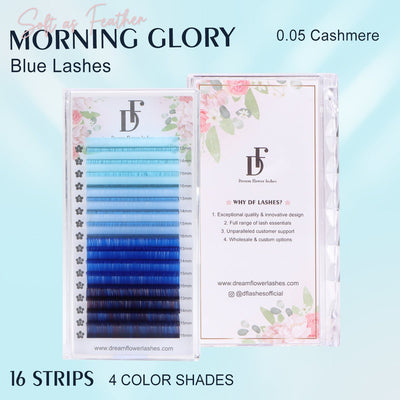 Colored Individual Eyelash Extensions 0.05mm Blue Volume Lashes - DreamFlowerLashes®