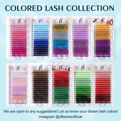 Colored Individual Eyelash Extensions 0.05mm Brown Volume Lashes - DreamFlowerLashes®