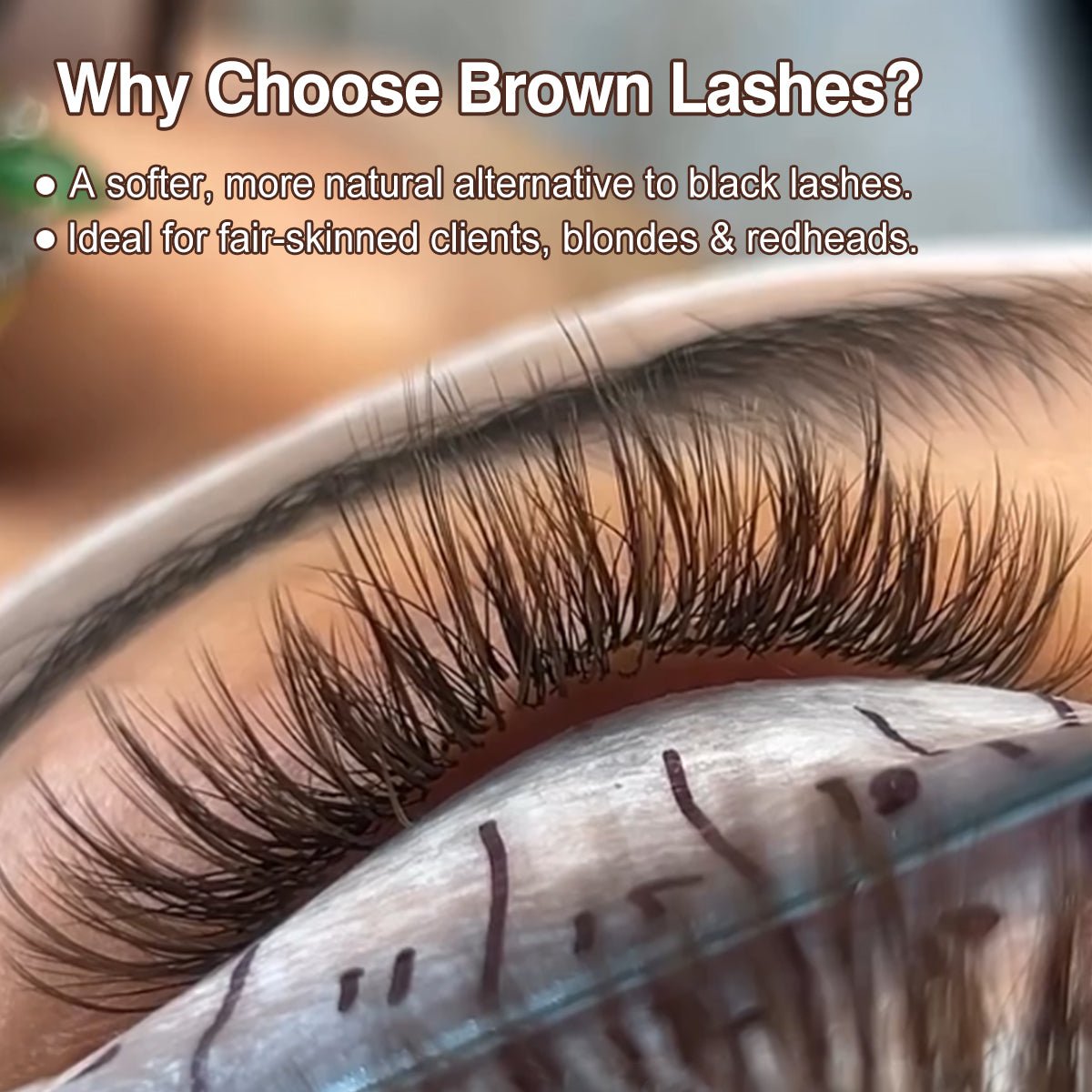 Colored Individual Eyelash Extensions 0.05mm Brown Volume Lashes - DreamFlowerLashes®