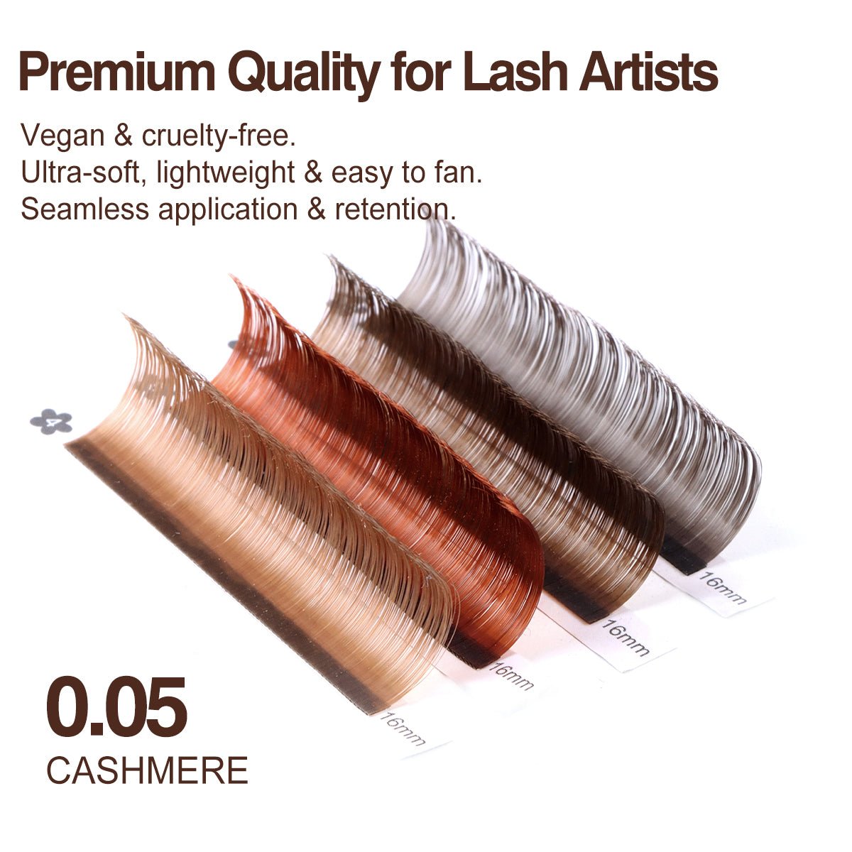 Colored Individual Eyelash Extensions 0.05mm Brown Volume Lashes - DreamFlowerLashes®