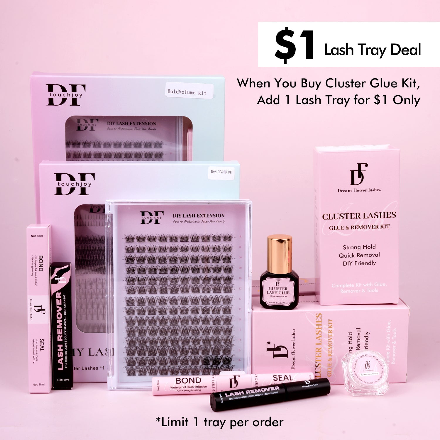 DIY Cluster Lash Glue & Remover Kit - DreamFlowerLashes®