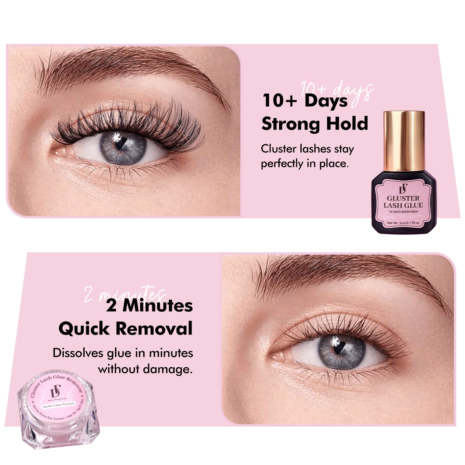 DIY Cluster Lash Glue & Remover Kit - DreamFlowerLashes®