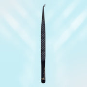 Fiber Tip Lash Tweezers 45 Degree Black Coated Eyelash Extension Tweezers | FT - A - DreamFlowerLashes®