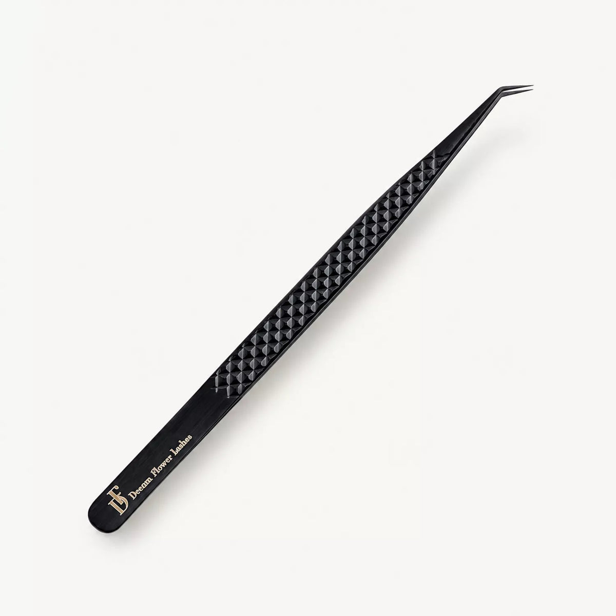 Fiber Tip Lash Tweezers 45 Degree Black Coated Tweezers| FT-A - DreamFlowerLashes®