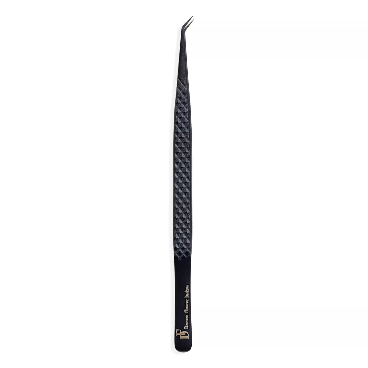 Fiber Tip Lash Tweezers 45 Degree Black Coated Tweezers| FT-A - DreamFlowerLashes®
