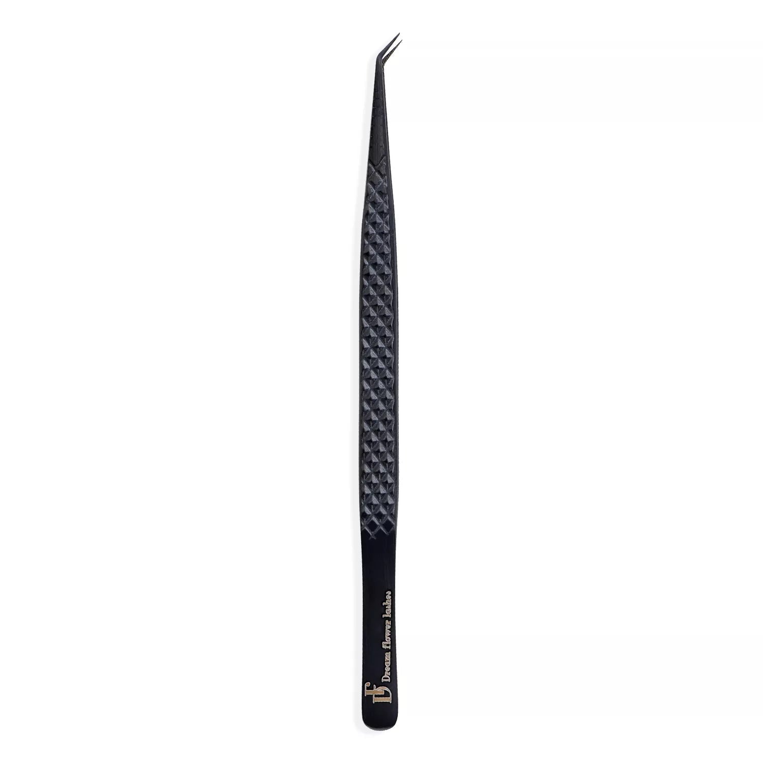 Fiber Tip Lash Tweezers 45 Degree Black Coated Tweezers| FT-A - DreamFlowerLashes®