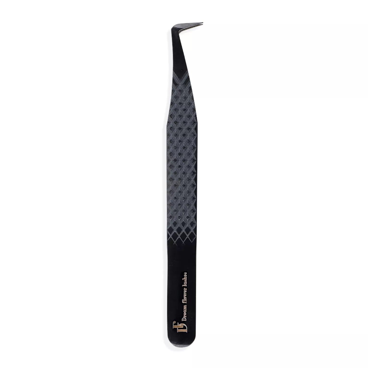 Fiber Tip Lash Tweezers Black Coated Boot Tweezers | FT-G - DreamFlowerLashes®