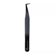 Fiber Tip Lash Tweezers Black Coated Boot Tweezers | FT-G - DreamFlowerLashes®