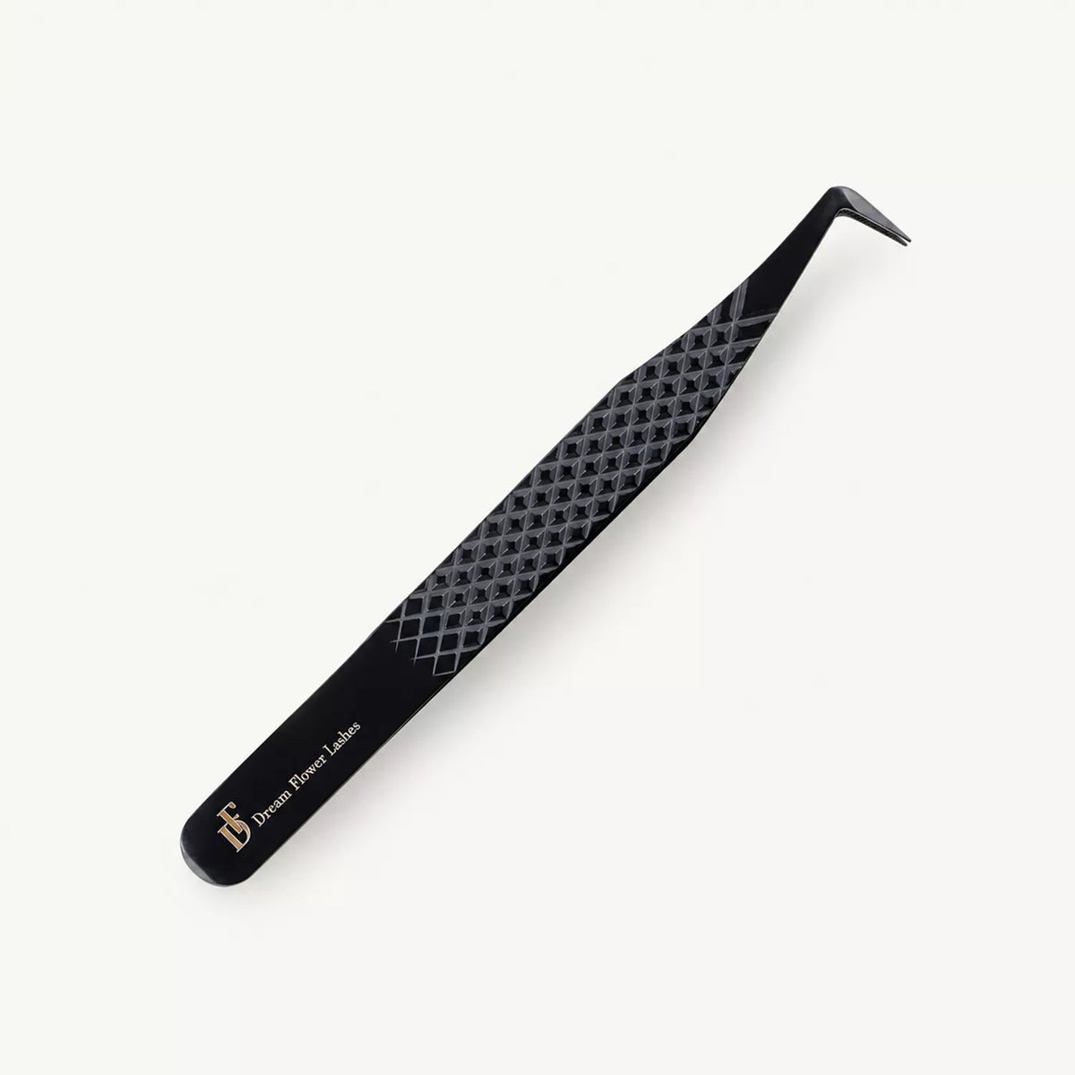 Fiber Tip Lash Tweezers Black Coated Boot Tweezers | FT-G - DreamFlowerLashes®