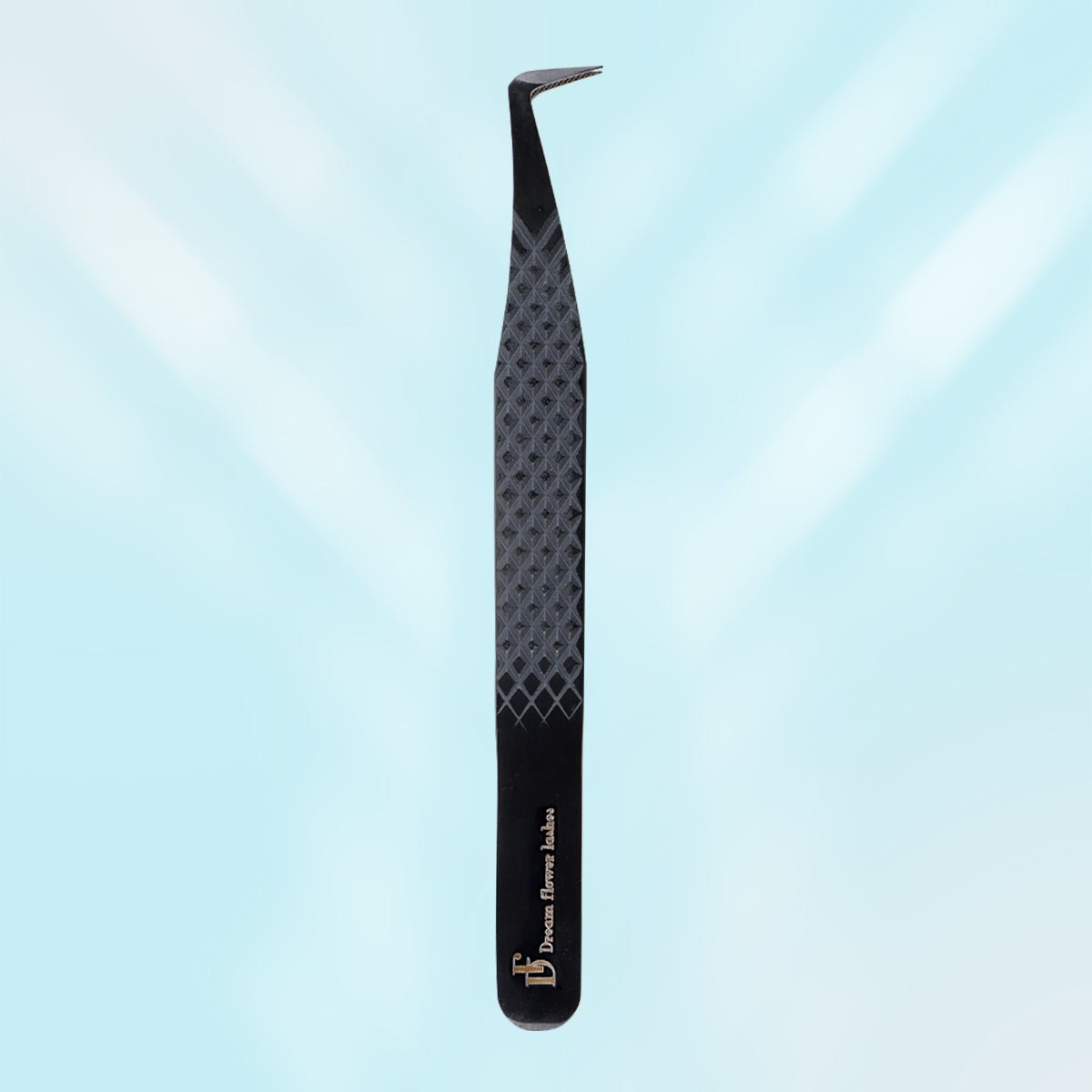 Fiber Tip Lash Tweezers Black Coated Eyelash Extension Boot Tweezers | FT - G - DreamFlowerLashes®