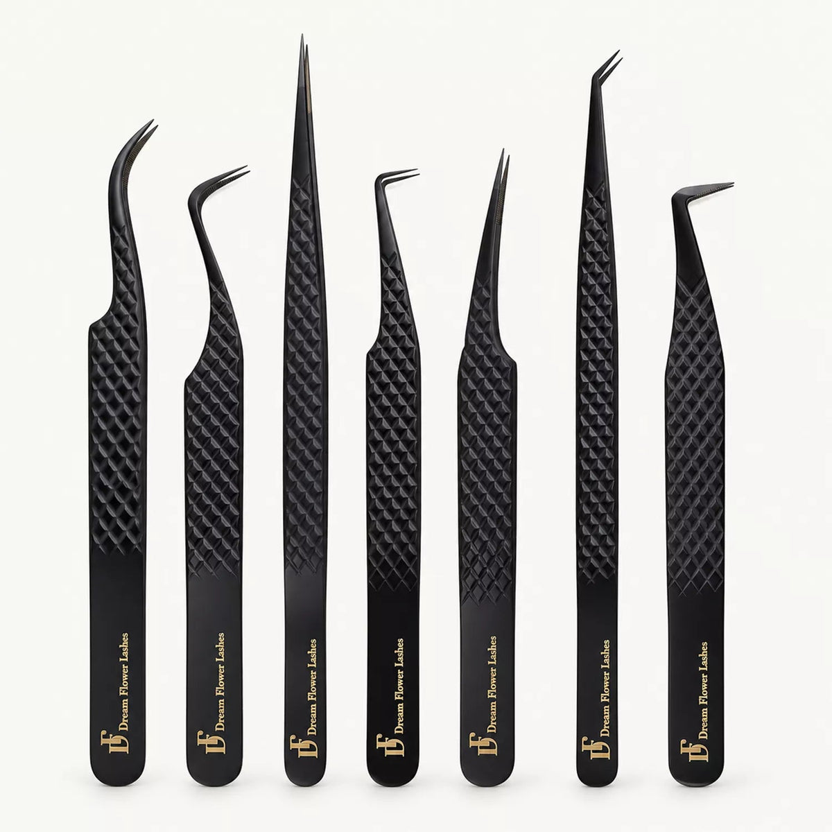 Fiber Tip Lash Tweezers Black Coated Tweezers - DreamFlowerLashes®
