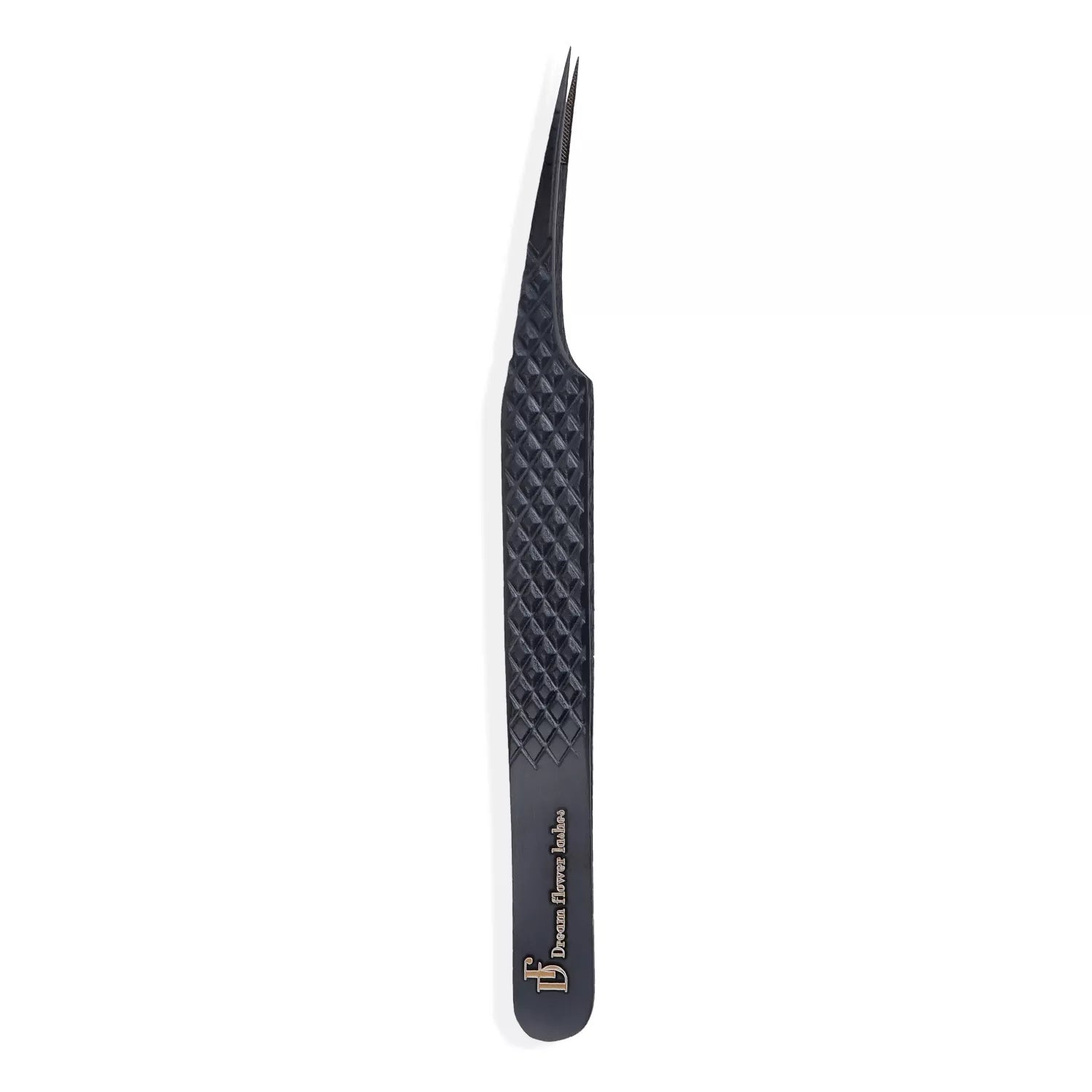 Fiber Tip Lash Tweezers Dolphin Black Coated Tweezers | For U.S. Only - DreamFlowerLashes®