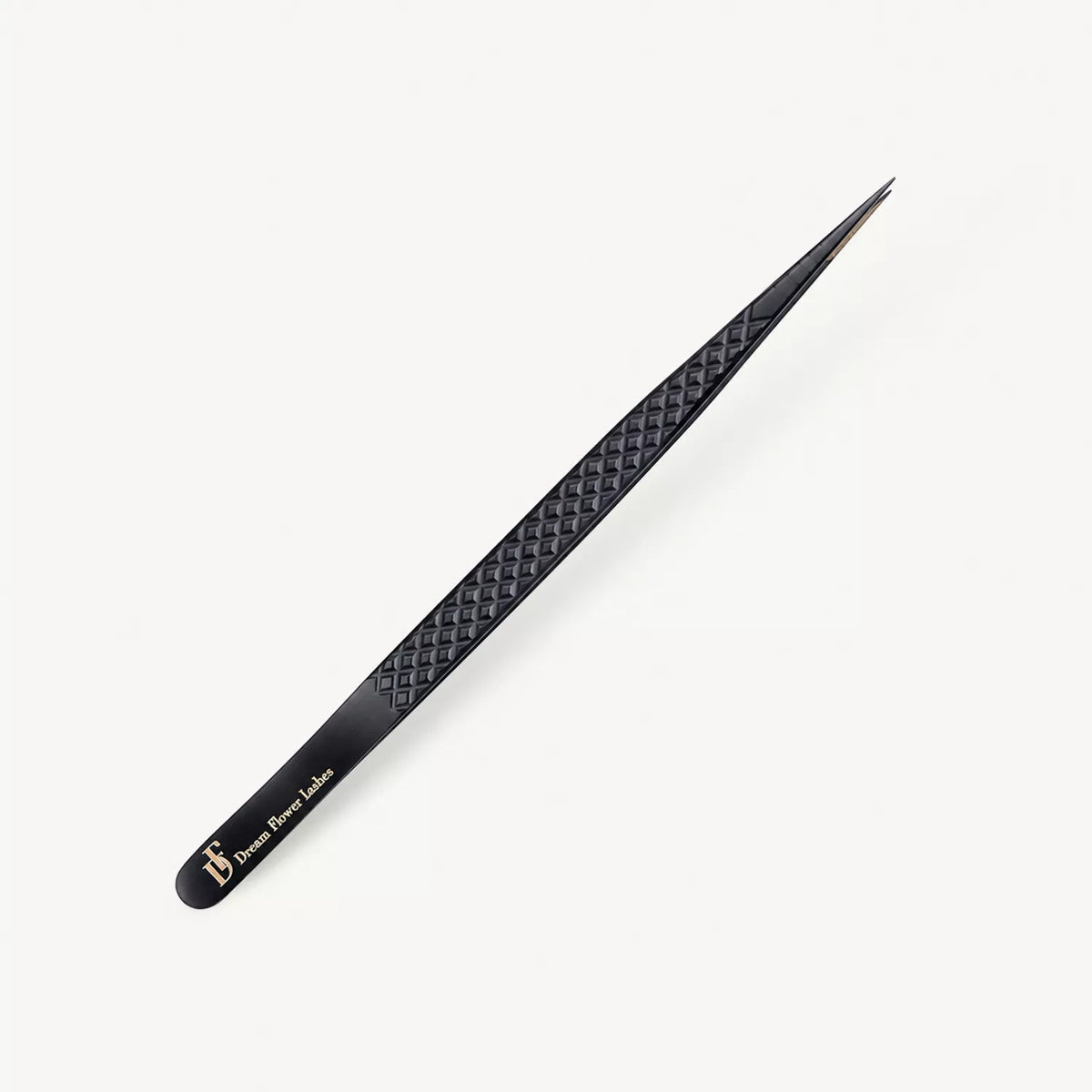 Fiber Tip Lash Tweezers Skinny Straight Black Coated Tweezers | FT-E - DreamFlowerLashes®