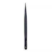 Fiber Tip Lash Tweezers Skinny Straight Black Coated Tweezers | FT-E - DreamFlowerLashes®