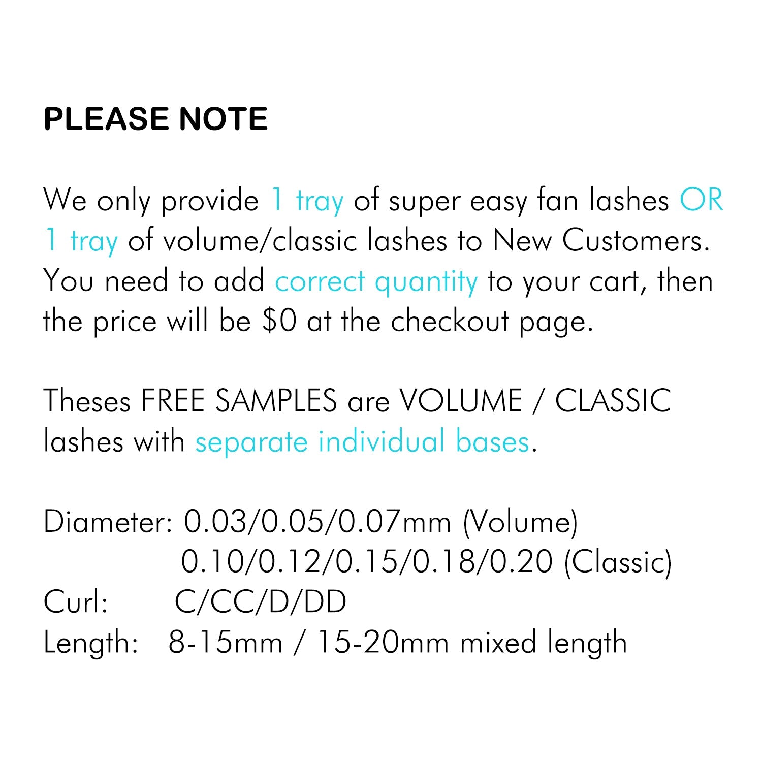 Free Samples for NEW Customers - Volume / Classic Lashes (ONE TRAY FOR FREE ONLY) - DreamFlowerLashes®