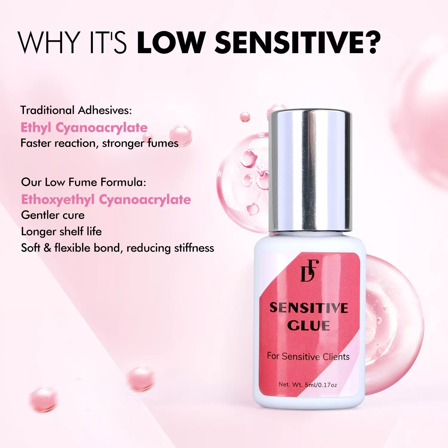 Japan Low Irritation Lash Glue for Eyelash Extension - DreamFlowerLashes®