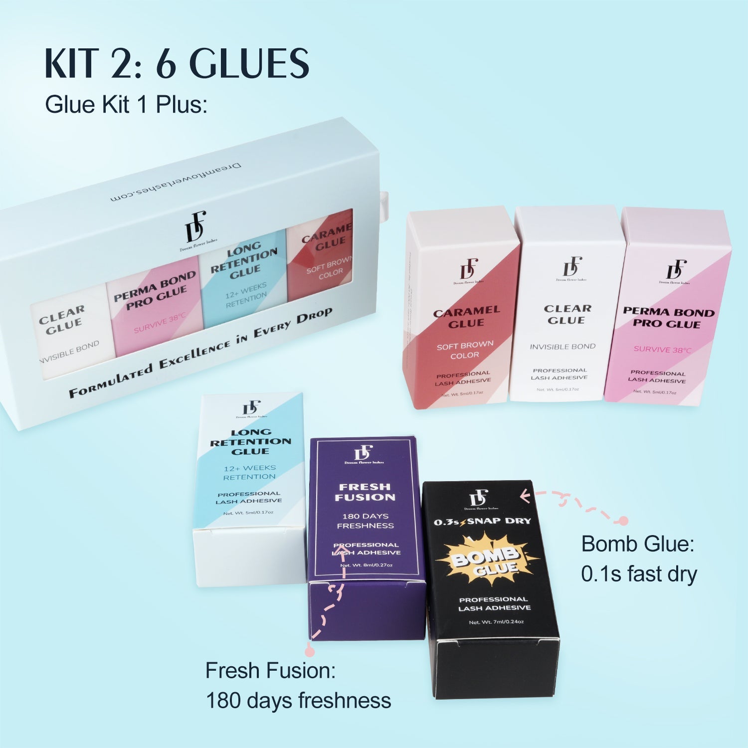 Lash Adhesive Kit | Save 15% - DreamFlowerLashes®