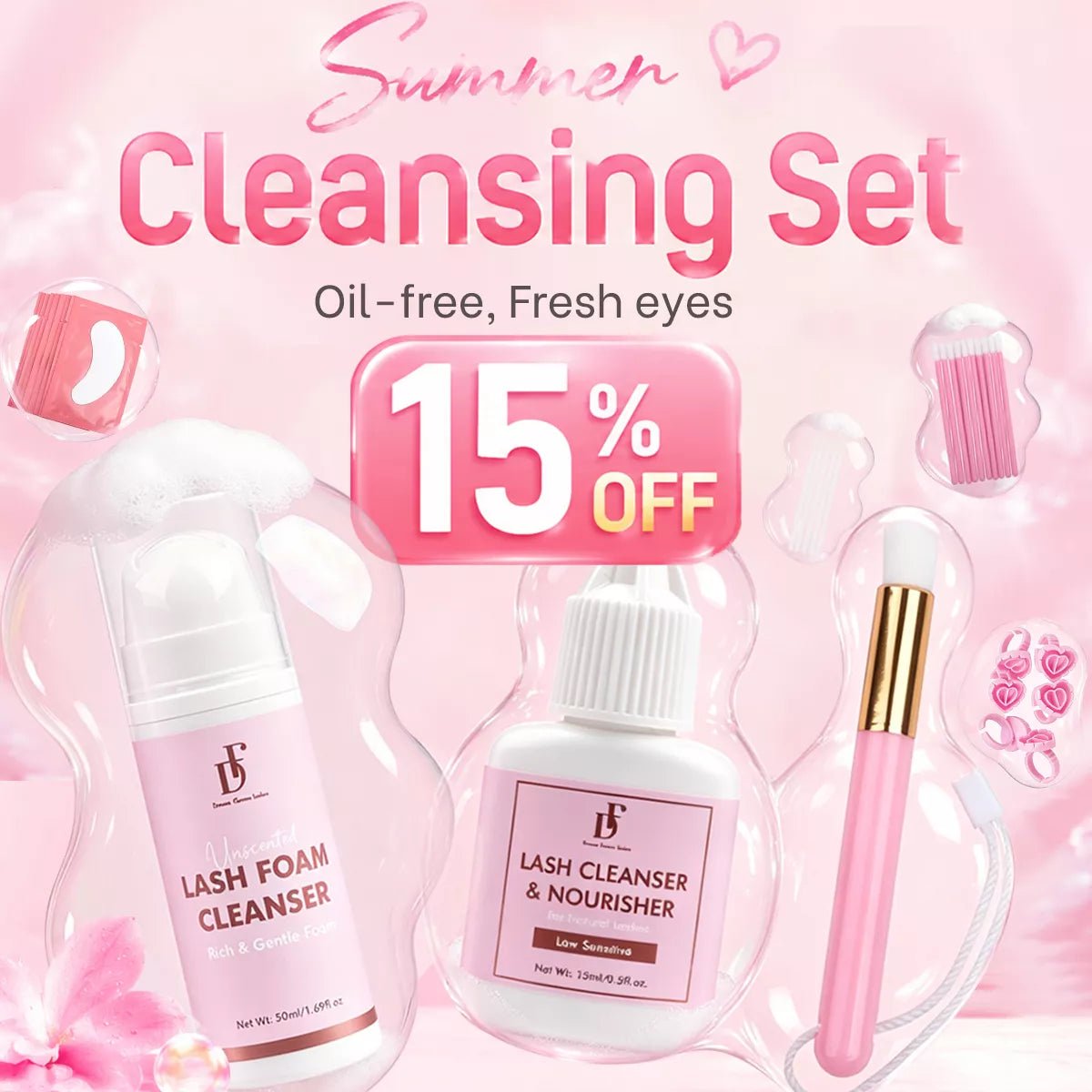 Lash Foam Cleanser Lash Shampoo | Low Sensitive - DreamFlowerLashes®