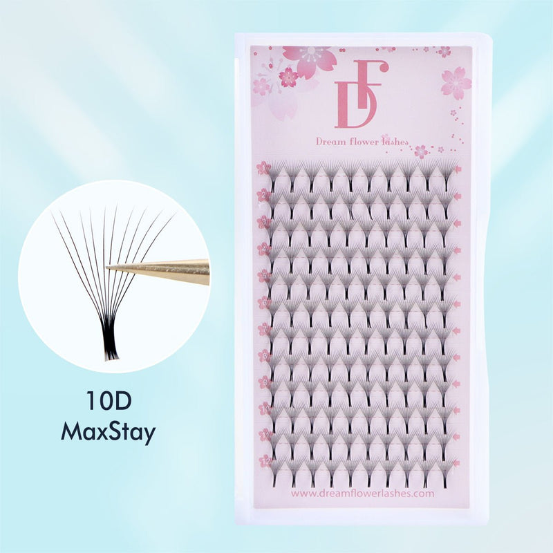 MaxStay 10D Premade Fans Volume Lashes - DreamFlowerLashes®