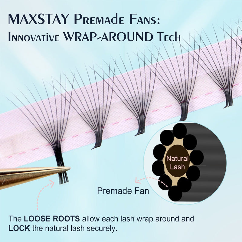 MaxStay 10D Premade Fans Volume Lashes - DreamFlowerLashes®