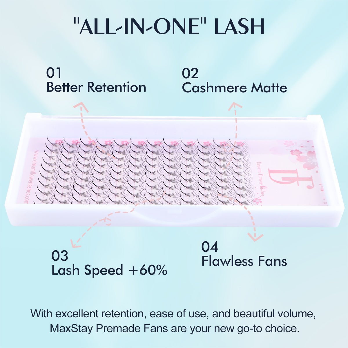 MaxStay 5D Premade Fans Volume Lashes - DreamFlowerLashes®