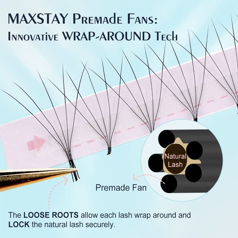 MaxStay 5D Premade Fans Volume Lashes - DreamFlowerLashes®