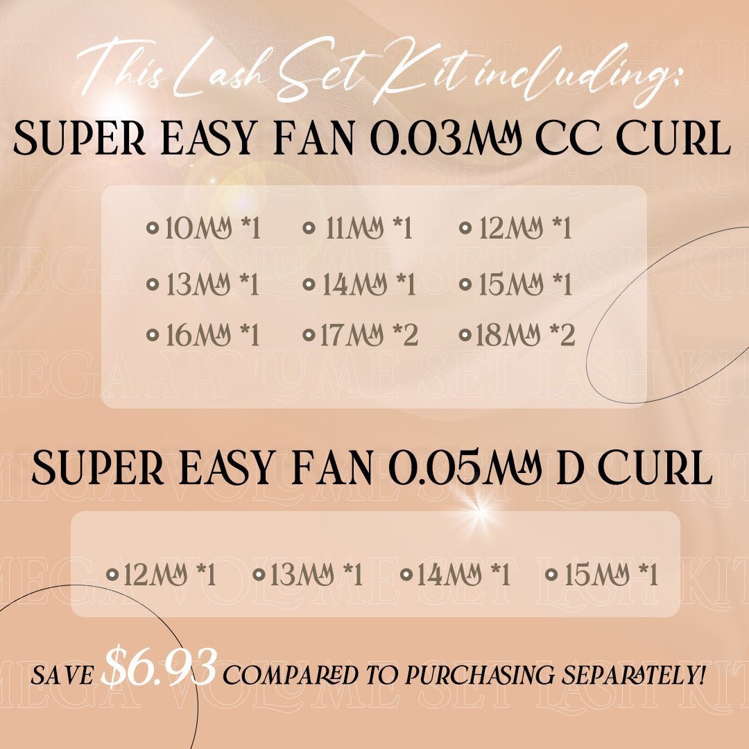 Mega Volume Set Lash Kit - DreamFlowerLashes®