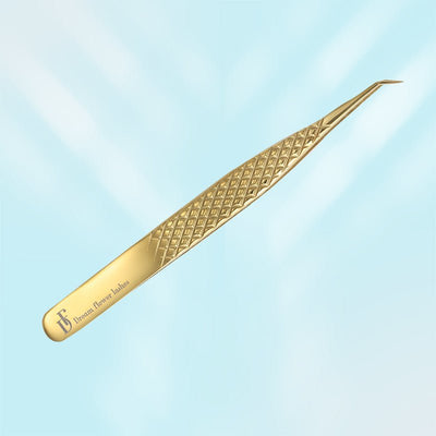 Multifunctional Satin Gold Tweezer - DreamFlowerLashes®